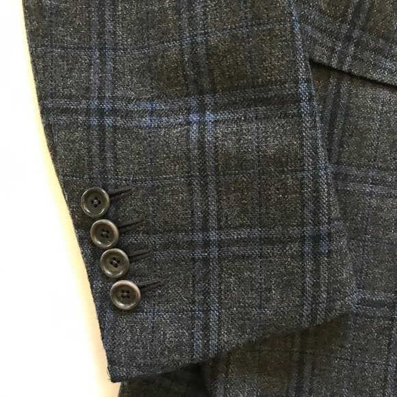 Sartoria Partenopea Napoli Sport Coat Jacket Mens 52 40 Gray Blue Two Button - Picture 6 of 12